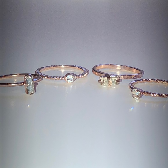 Stack Of Rose Gold Rings - Picture 3 of 3